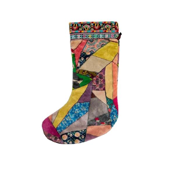 NEW JOHNNY WAS vintage stitch holiday stocking in multi - Picture 1 of 1